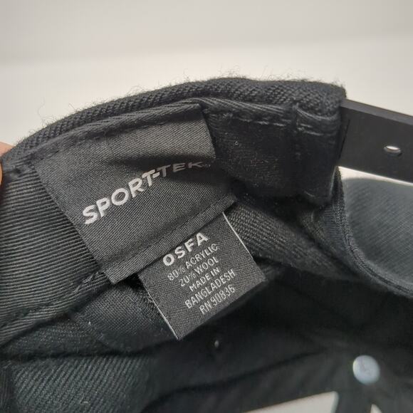 The Bump Stop Snapback Cap Black One Size Adjustable Embroidered Sport-Tek - Picture 9 of 9